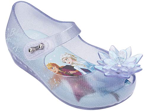 mini melissa Girl's Ultragirl + Frozen BB (Toddler/Little Kid) Glass Glitter/Blue 10 Toddler