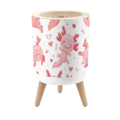 Caneca de basura pequeña con tapa y patas 7L