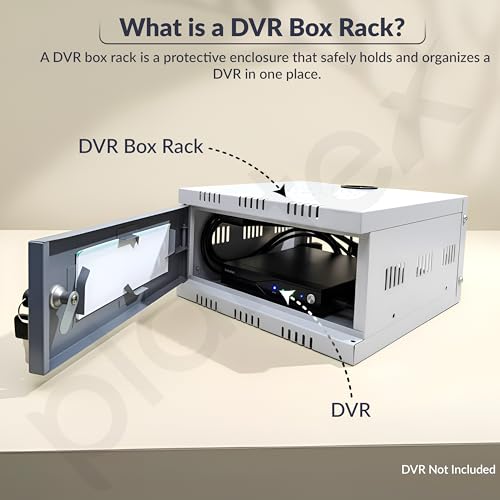 Plantex CCTV/DVR Cabinet Box/Network Rack/NVR - Server Rack/CCTV Camera Box with Lock/dvr Box for CCTV - (30D x 30W x 15H) - 1U - Transparent Glass Door Cabinet - (Metal)