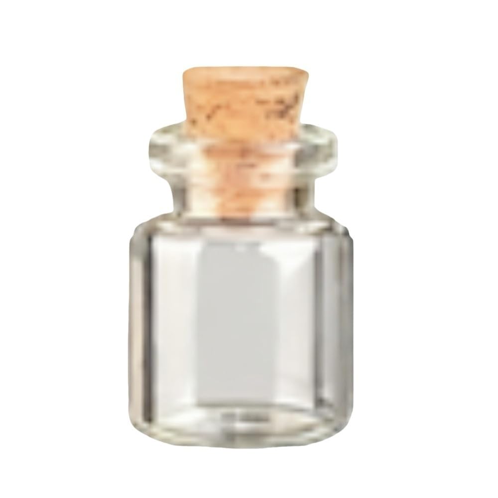 GOCENJIU Small Storage Vial 10pieces High Borosilicate Glass Bottles Mini Empty Jars, Small Vials Lightweight for Wedding DIY