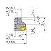 Mitsubishi Materials AHX640WR0310D AHX640W Series Arbor Face Milling Cutter, Right Hand, 40? Angle, 10 Teeth, 3" Cutting Dia, 1.25" Fixing Part Depth