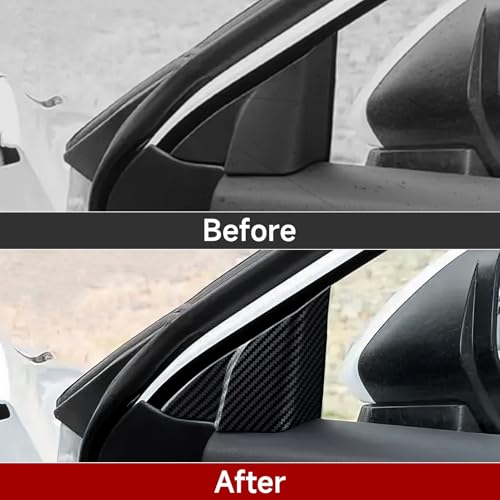 Image of 2PCS Interior Front Window A Pillar Post Cover Trim Carbon Color ABS Decal Sticker fits for Toyota Camry 2018 2019 2020 2021 2022 2023 2024 2025 2026 Accessories