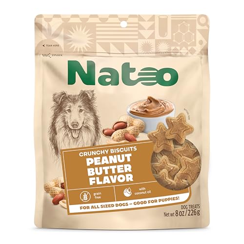 Image of NATOO Natural Dog Biscuits for Small Dogs, Grain-Free Peanut Butter