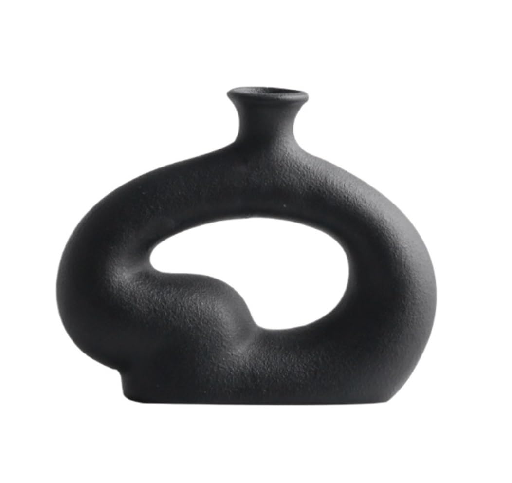 Jarrón Decorativo Florero De Cerámica Hecho A Mano Esmerilado Estilo Nórdico Floreros Moderno para Hierba Pampas Decoración Hogar