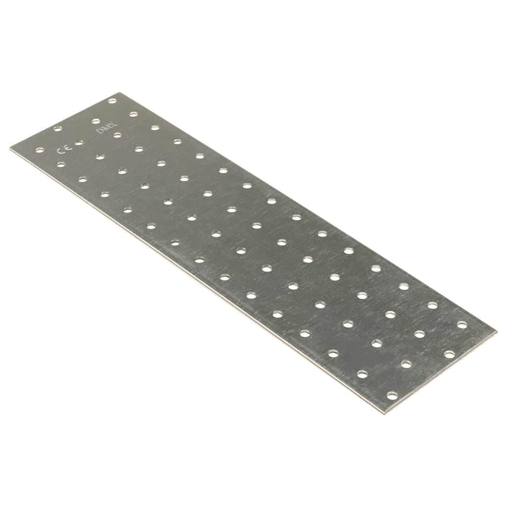 Placas perforadas de acero galvanizado, 2 mm, 300 x 80 mm, 20 unidades, soporte plano, elementos de fijación, accesorios de construcción, para madera, metal, estantería, pared, techo