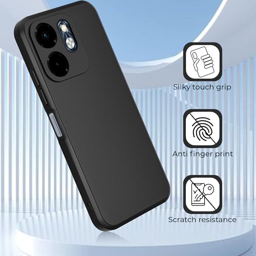 Image of A rtistque Back Cover Case for Infinix Smart 9HD 5G with Camera Protection | Shockproof TPU|Stylish Protective Design|Slim Fit|Ultra Matte| Back Cover - Black