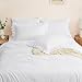 Horbaunal 2 Pack White Ruffle Pillowcases Standard Size, 20