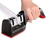 afilador portatil ✅ VENTOSA DE SEGURIDAD Y MANGO ERGONÓMICO: la base antideslizante ofrece un afilado más estable y un mayor control, y el diseño ergonómico del mango asegura un agarre firme evitando así posibles cortes o accidentes durante el uso.