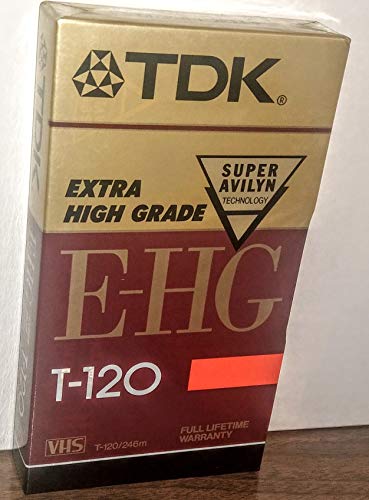 TDK 30120 High Grade VHS Videotape Cassette, 6 Hours