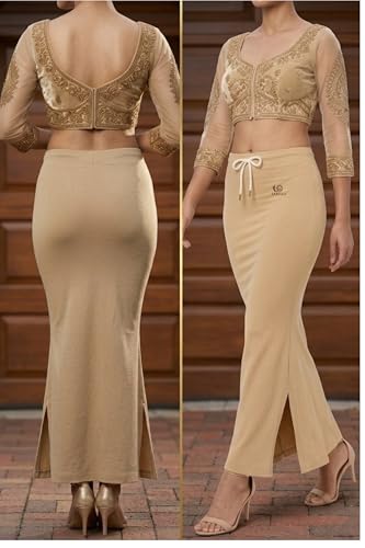 Image of Women's Saree Shapewear - Slim Fit Stretchable Petticoat for Sarees | Comfortable Waistband | Body Shaping Underskirt