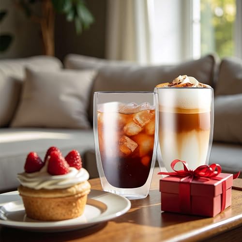 MESNEY 17oz Double Wall Coffee Mugs