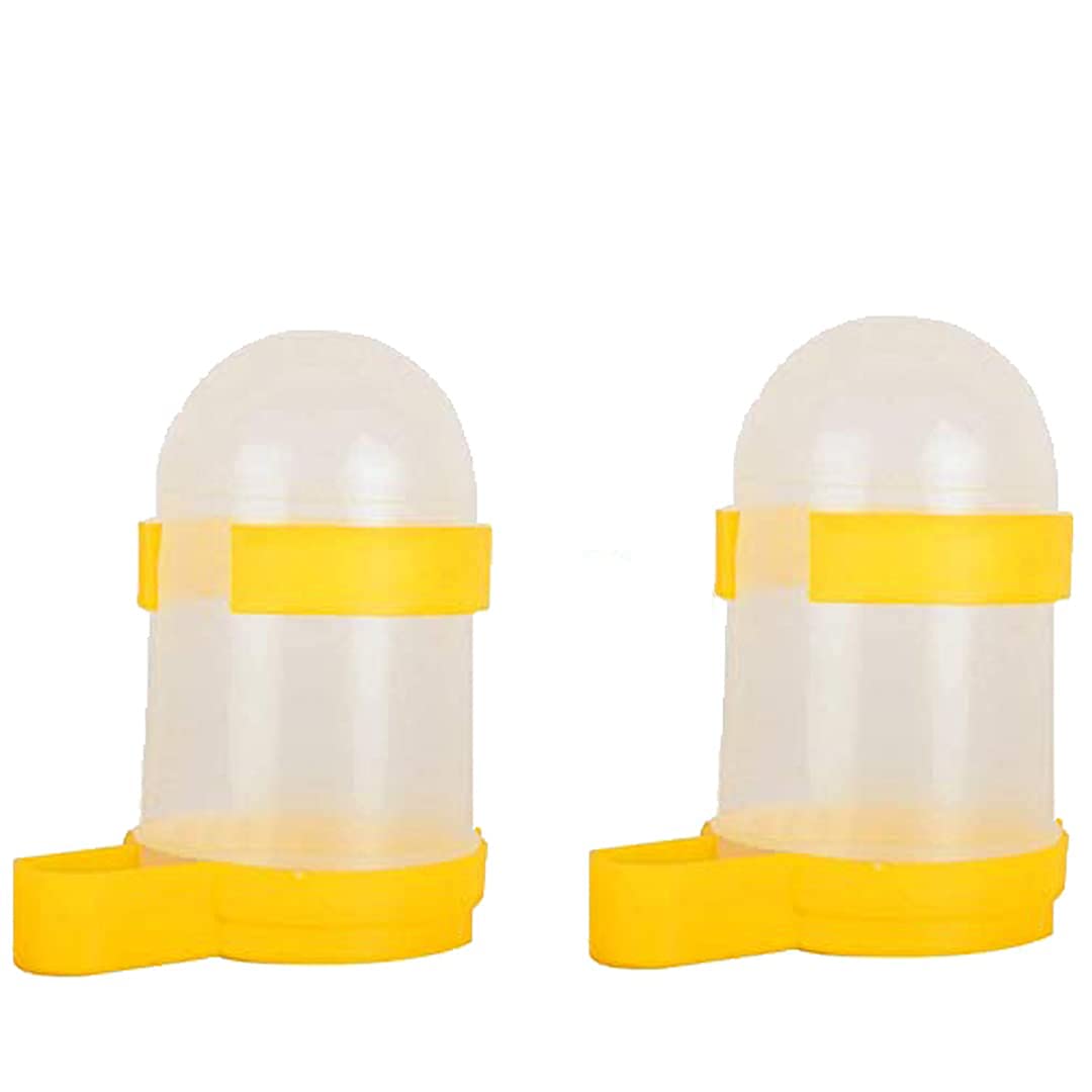 Sage Square 200ml Tube Shape Cage Food, Seed, Water Feeder Dispenser Cum Bowl with Removable Tray - No Spill No Mess (Yellow) (Pack of 2) (B07LGZS5VZ) Amazon Price History, Amazon Price Tracker