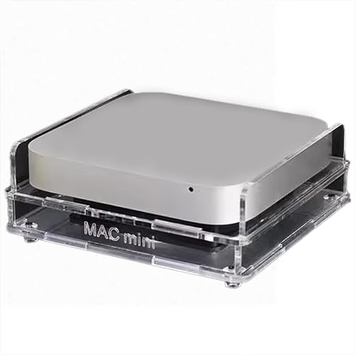 Image of Mac mini Mount,Mini Cooling Fan Design,Super Strong Wind Modification Chassis,Equipped with a 5.5 Inches Silent Fan for Heat Sink,USB Power Supply(Transparent)