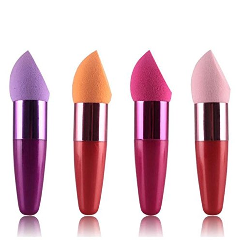 Yoyorule Women Cosmetic Liquid Cream Foundation Concealer Sponge Lollipop Brush Random Color