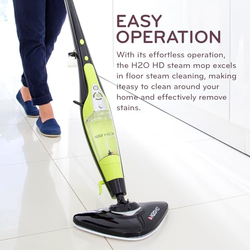 H2O HD 5-in-1 Steam Mop & Handheld Steam Cleaner – Carpet Cleaner, Clothes Steamer, Grout & Window Tools, Chemical-Free, Lightweight & Compact, 1500W, 450ml Tank, Variable Settings