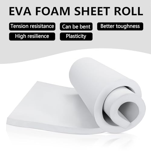 Image of 20mm Thick White Eva Foam Cosplay Sheets roll, 13.9 inch x 39 inch Premium eva Craft Foam for Cosplay Costume by MEARCOOH