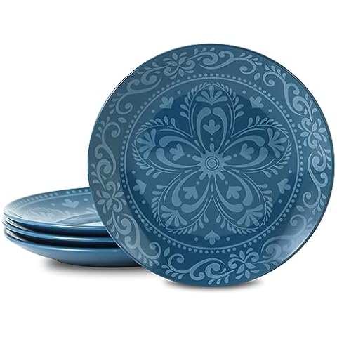 YELLOYA 8-inch Ceramic Dessert Plates Set Cover