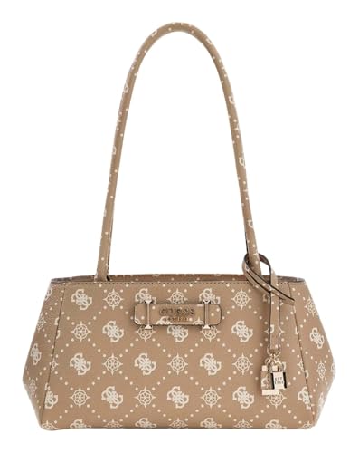 Sac à épaule GUESS Carrie résistant taupe fini le désordre dans le sac