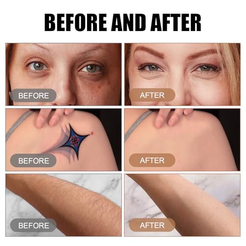 2Pcs Bein Make Up Wasserfest Body Coverage Perfector Körper Make Up Wasserfest Besenreiser Abdecken All Over Complexion Perfector Wasserdicht langlebig Bein und Körper Narbe Abdeckung Make-up (Natur)