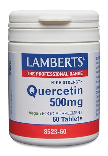 Lamberts Quercetina 500 mg | Bioflavonoide de Origen Vegetal | 500 mg de Quercetina Pura | 60 Tabletas | Calidad Farmacéutica GMP