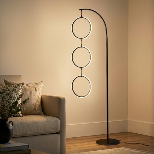 Brightech Nova Modern Floor Lamp Matches Living Room Décor -