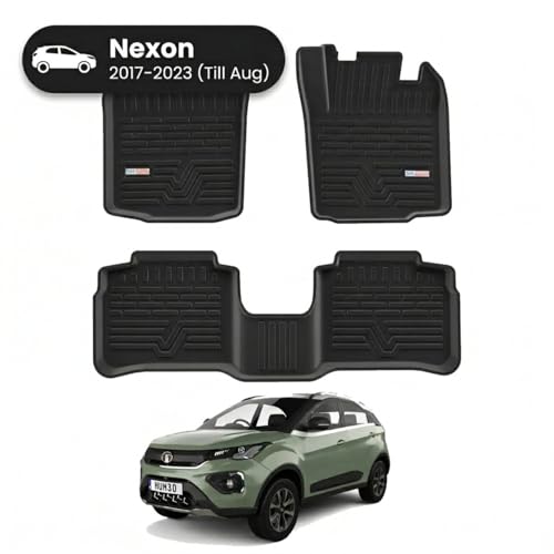 Image of 3D TPE Car Floor Mat for Nexon (2017-2023) Custom Fit, Heavy Duty & Anti-Slip Floor Nexon Mat | Easy to Clean, All Weather Resistant, Waterproof & Dustproof Car Foot Mat