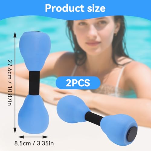 Wasserhanteln Für Wassergymnastik, Water Aerobics Dumbbells 2 Stück Einstellbare Schaumstoff-Wassergewichte, Poolwiderstand, Schwimmtraining, Fitnessgeräte Für Erwachsene Und Kinder
