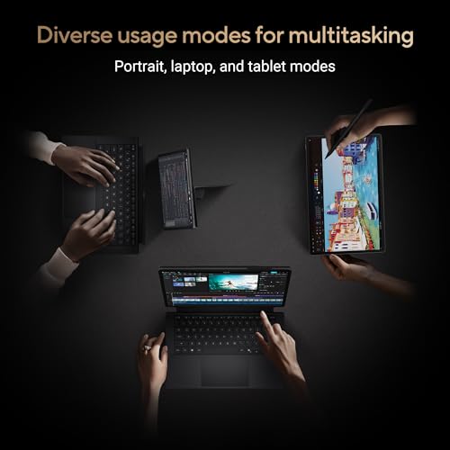 Image of ASUS ProArt PZ14 (2026),Snapdragon X2 Elite,Qualcomm Adreno iGPU,32GB /1TB,3K OLED,Touchscreen,14 inch(35.5 cm),144Hz,Win 11,M365 Basic(1Y),Office 24,Black,0.79 Kg,HT7407NA-SN024WS,Creator /Gaming Laptop