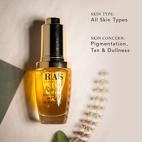 RAS Luxury Oils Revival Kumkumadi Night Face Elixir; Enriched With Saffron ; Reduces Signs of Ageing, Wrinkles, and Fine Lines, Hydrates Skin