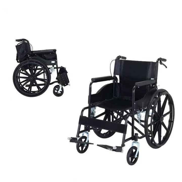 Silla de Ruedas Plegable con Frenos Manuales – Silla de Ruedas para Adultos Ligera Autopropulsable. Silla de Ruedas Ortopedica Cómoda, Segura y Fácil de Transportar para Personas Mayores o Minusvalido
