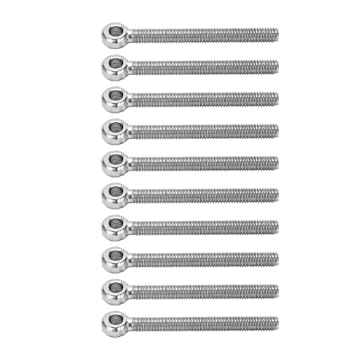 Bulloni a Occhiello M6x60, Occhielli a Vite, Ganci a Vite Ad Occhiello M6 X 60 Bulloni a Occhiello in Acciaio Inossidabile 304 Gancio Tondo Viti Ad Occhiello Filettate Confezione