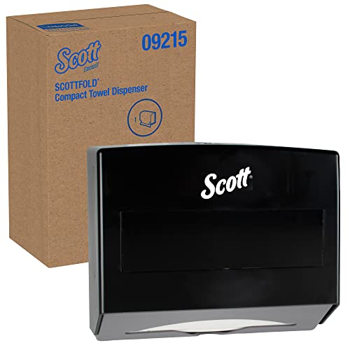 Scott Scottfold Compact Paper Towel Dispenser (09215), Small Towel Dispenser, Black #1