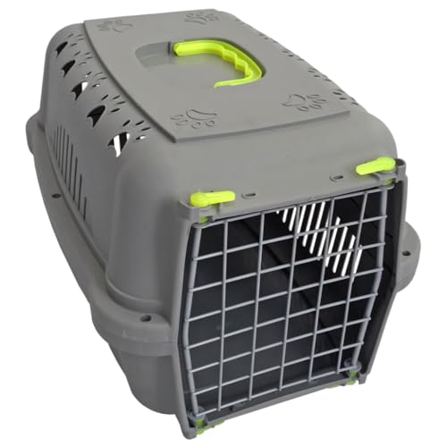 Caixa de Transporte Pet Cachorros Cães Gatos Coelhos Portinha de Aço Ferro(Amarela,Nº 3 - Animais até 15Kg)