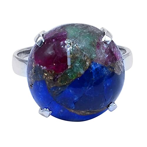 Bague argent quartz mohave pastèque taille 8 cadeau idéal femme