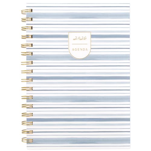Agenda Cambridge 2026 par Leah Bisch, hebdo/mensuel, 5.5" x 8.5", petit, rayé