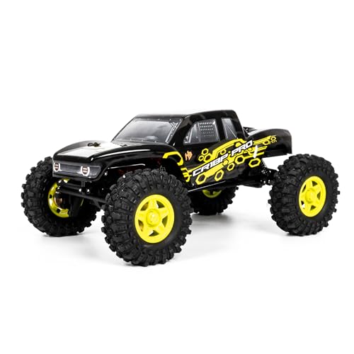 HOBBYPLUS Helidirect 1/18 RC Crawler - CR-18P PRO Brushless Juice Up Edition RTR w HBW Electronics, 2.4GHz 4CH TX - Remote Control Crawler, RC Rock 1/18 Full Lock 4WD Off-Road for Adults - Yellow