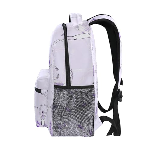Ballet Ballerinas Kids Backpack for Boys Girls Purple Dancer Backpacks Preschool Toddler BookBags Kindergarten Elemetary School Bags4