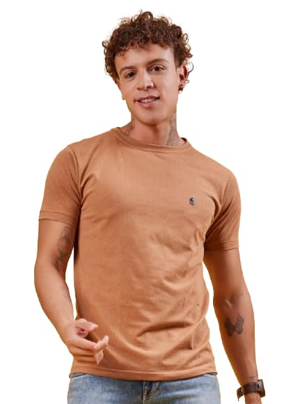 Men Round Neck Tshirt | Cotton Blend Half Sleeve Regular Fit T-Shirts | Casual Wear T-Shirt-image-0