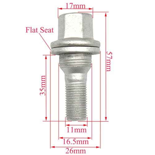 Tornillos hexagonales de rueda para Citroen C4 C5 y Saxo pernos de repuesto 3
