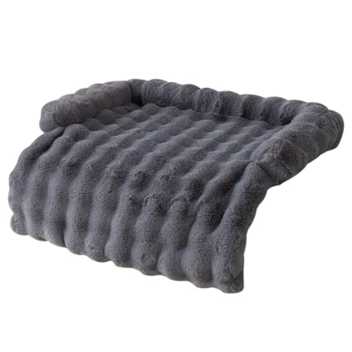 TOPCHANCES Orthopädisches Hundebett Grosse Hunde - 90x90x13cm,Waschbar Hundekissen Flauschig,Für Mittlere Hunde,rutschfest Hundebetten,Haustier Sofa Matte,Dunkelgrau