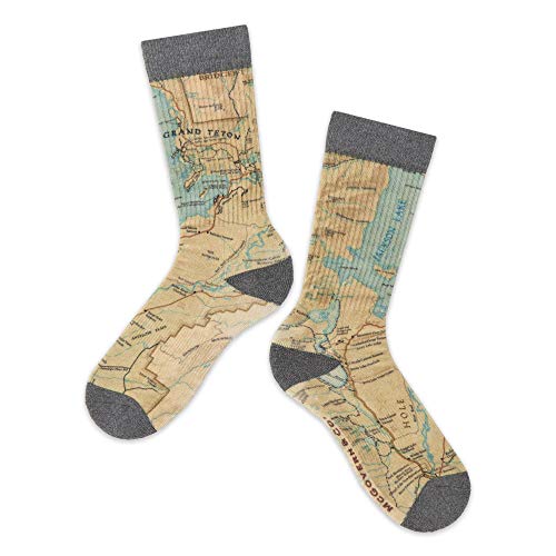 McGovern Outdoor Grand Teton National Park Map Socks, One Size Fits Most (One Pair)