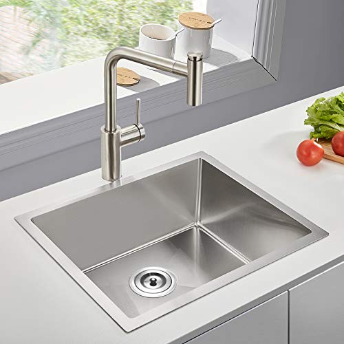 ROVATE 22 x 18 inch Kitchen Sink Undermount Single Bowl 304 Stainless Steel by ROVATE - Used condition - CA$115.21