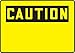 Accuform MRBH606XV Adhesive Dura-Vinyl Sign, Legend "Caution", 10" Length x 14" Width x 0.006" Thickness, Black on Yellow