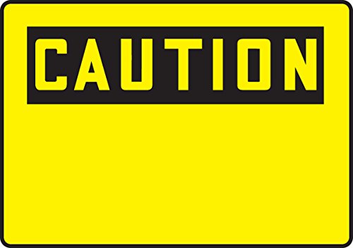 Autocollant de sécurité Caution jaune 10x7 pouces résistant à l'usure pour entrepôt
