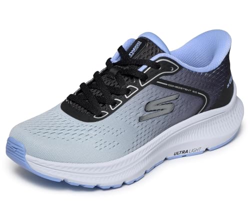Skechers GO Run CONSISTENT 2.0   Tenis para Mujer, Color Negro y Gris, Talla 3
