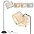 ELYONA Floor Lamp for Living Room with 3 Color Temperatures, Modern Standing lamp with Beige Linen Adjustable Hanging lampshade, Tall Pole Reading Lamp with 9W LED Bulb for Bedroom, Office, Black