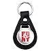 Black Leather FDNY Stacked Keychain