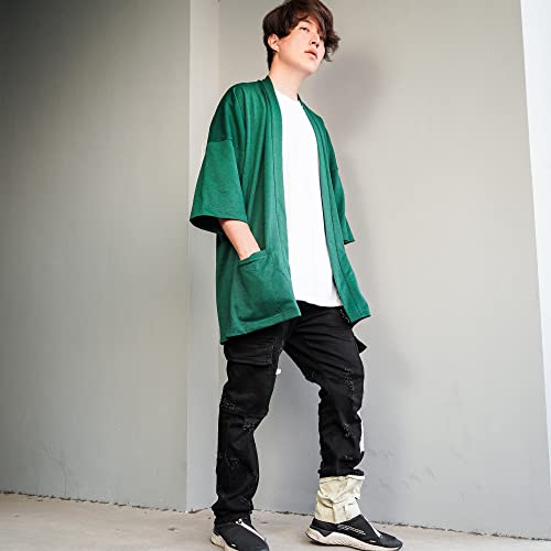 Men's Long Oversized Kimono Cardigan Noragi Japan Jacket Haori Man Yukata Coat4
