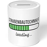JUNIWORDS Spardose Sparbüchse, Straßenbautechniker Loading (6217851)