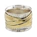 NOVICA .925 Sterling Silver Brass Band Ring 'Crisscrossing Grace'